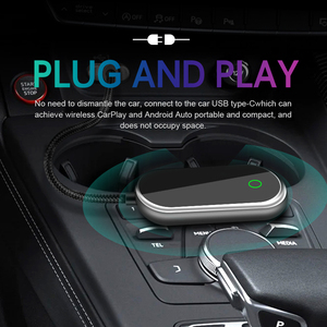 Adaptateur CarPlay sans fil pour <span class=keywords><strong>iPhone</strong></span> et Android Auto, mise à niveau 2025, WiFi 5,8 GHz, Bluetooth 5,4, Plug & Play, USB-C/USB-A/câble d'extension - Product Image 4