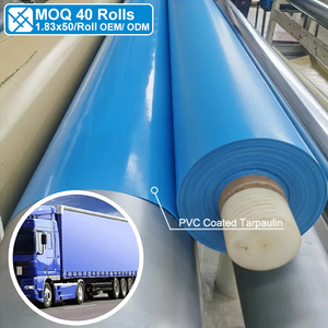 400g pvc कैनवास तिरपाल थोक सस्ते विनाइल टार्प कीमत वाटरप्रूफ pvc तिरपाल रोल पॉलिएस्टर पीपी लेपित कपड़े ट्रक टार्प - Product Image 1