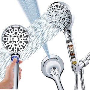 Pommeau de <span class=keywords><strong>douche</strong></span> filtré WELS avec pommeau de <span class=keywords><strong>douche</strong></span> filtrant à main, à débit d'<span class=keywords><strong>eau</strong></span> et à pulvérisation multiple pour <span class=keywords><strong>eau</strong></span> dure - Product Image 1