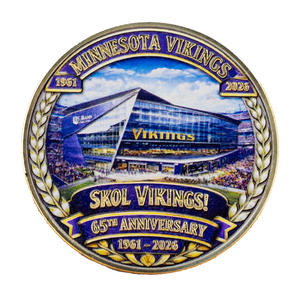 Moneta Commemorativa in Metallo del 65° Anniversario dei Minnesota Vikings, Souvenir da Collezione per Fan, Regalo Aziendale - Product Image 3