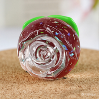 Nouvelle Conception Rose Scintillante Lumineuse en Résine – Jouet Artisanat en Résine Rose Mignonne pour Décoration