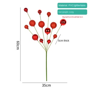 Gold Red Christmas Ball Cutout Decorations for Home Party Cross-Border Holiday Scene Layout Match Christmas <b>Tree</b> <b>Ornaments</b> - Product Image 6