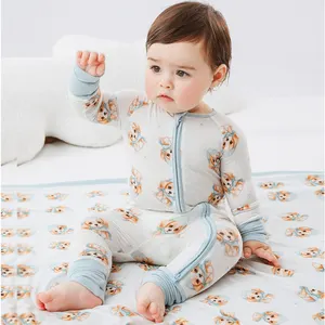 리틀 리틀 클래스 맞춤형 대나무 아기 잠옷 슬리퍼 ropa de bebe 대나무 비스코스 유아 슬리퍼 의류 아기 제품
