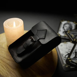 Bolsa de almacenamiento de cartas de juego de entretenimiento de cuero PU al por mayor, estuche de cuero portátil simple para juegos de cartas de tarot al aire libre - Product Image 3