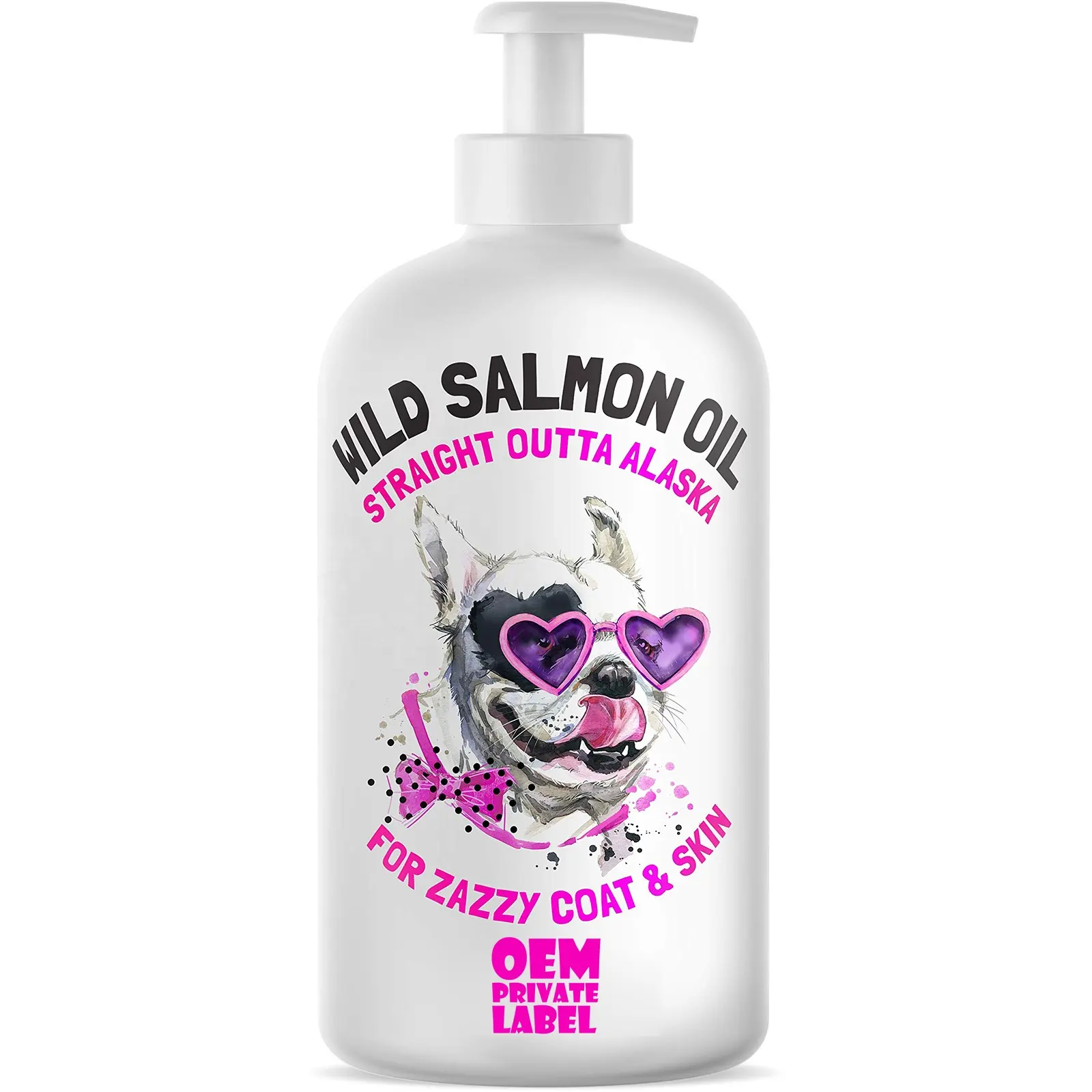 Olio di salmone per cani olio di salmone dell'alaska selvatico per cani e gatti pesce puro Omega 3 6 9 liquido EPA DHA acidi grassi integratore per la pelle