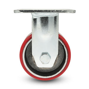 6-Zoll-Industrierollen Heavy Duty No Noise Polyurethan-Rad rollen mit drehbarer Brems platte - Product Image 3