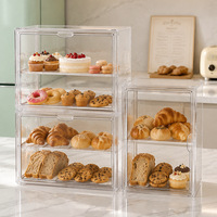 Vitrine de présentation empilable transparente en PET pour boîtes mystères, boîte de rangement multifonctionnelle, design moderne et minimaliste pour figurines et jouets