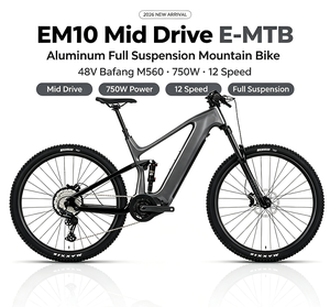 2026 新款 Twitter/cyctrac Em10 中置驱动电动自行车 铝制山地车 48v Bafang M560 750w 全避震山地车 12 速 - Product Image 1