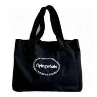 Sac fourre-tout en toile réutilisable et écologique avec logo brodé personnalisé pour cadeaux de vacances, promotion de boutiques et supermarchés