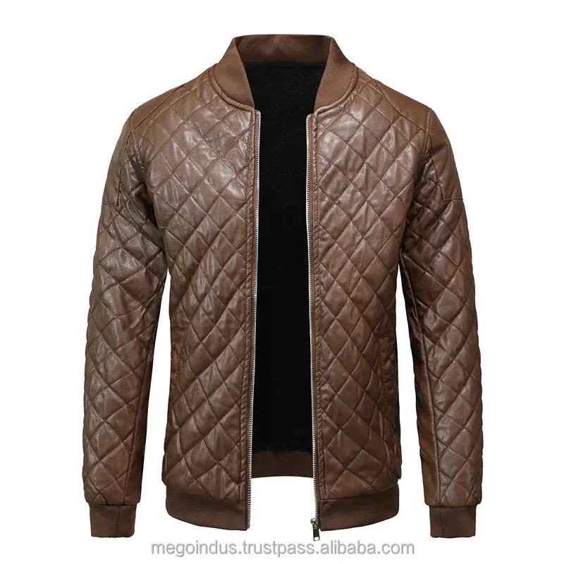 New Fashion Male Fit Motorcycle Leather Coats Men's Clothing Size 4XL Men Slim Leather Jackets Fleece Warm PU Leather Coats