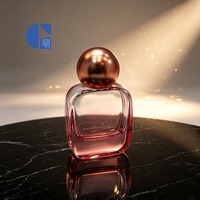 Flacon de parfum de luxe rond en verre transparent avec capuchon, flacon pulvérisateur vide de 30 ml, rechargeable, pour emballage de marque de parfum haut de gamme