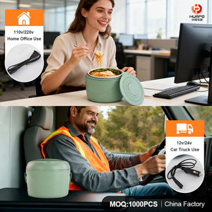 Lonchera Eléctrica Portátil Redonda de 1.2L, Calentador de Alimentos de Acero Inoxidable para Encimera, para Fiestas y Uso Doméstico - Product Image 2
