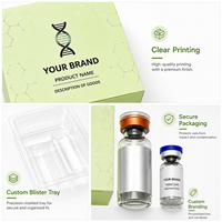 Caja de Medicamentos Personalizada con Impresión, Fabricada con Materiales Reciclados, Bandeja con Inserto Brillante para Frascos de Vidrio, Embalaje de Botellas, Kit Farmacéutico, OEM, ODM