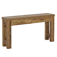 Table d'entrée de ferme avec pieds en H et 2 tiroirs Table console de 63 po