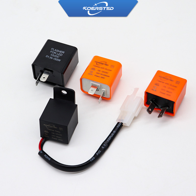 New KKA-LF2 Series DC12V 2Pin Flasher Relay 150W for Motorcycle/Car/RV/Boat LED Light Flash Flasher Buzzer Wire Connector