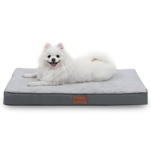 Logotipo personalizado Eco-Moda Ortopédica Cama para mascotas Lujo Sólido Impermeable Extraíble Piel artificial Pequeño Mediano Huevo Caja de espuma - Product Image 2
