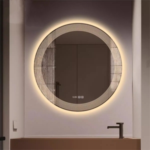 Tủ gương LED tròn hiện đại, đơn giản, bán chạy tại nhà máy, dùng cho nhà ở & khách sạn, để bàn trang điểm và lưu trữ - Product Image 2