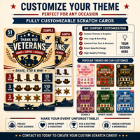 Boletos de Lotería con Diseño Personalizado de Temática Militar, Impresión Offset, Tres Ventanas, Sistema de Desprendimiento Fácil para Recaudación de Fondos