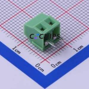 KF128L-3.81-2P Screw Terminal Block Through hole Component (THT),P=3.81mm Connector 1x2P 3.81mm Green Through Hole - Product Image 2