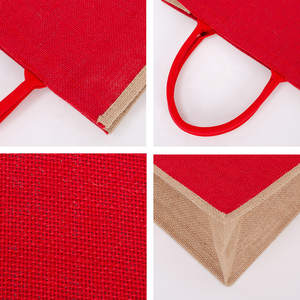 Sacs fourre-tout publicitaires en jute écologiques, personnalisables, de grande taille, couleur unie, avec logo personnalisé, sac de plage polyvalent, sac de shopping - Product Image 5