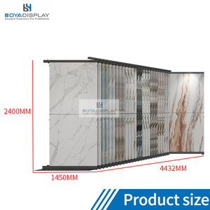 Échantillon de dalle de pierre personnalisable moderne inclinée coulissante silencieuse en métal pour carrelage en marbre et céramique sur pied - Product Image 5
