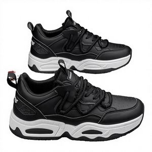 Zapatos Deportivos Casuales para Hombre, con Cierre de Cremallera, Parte Superior de Cuero Genuino, Antideslizantes, Transpirables y Antiolor, para Caminar - Product Image 2