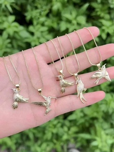 Animal jewelry Bird Pendant <b>Necklace</b> Zircon <b>Hummingbird</b> charm for Women Daily Fashion Jewelry Gift - Product Image 2