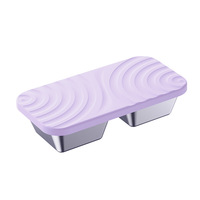 Boîte à lunch bento en acier inoxydable 304 de qualité alimentaire avec couvercle en silicone, compartiments divisés étanches pour la préparation des repas, sans BPA
