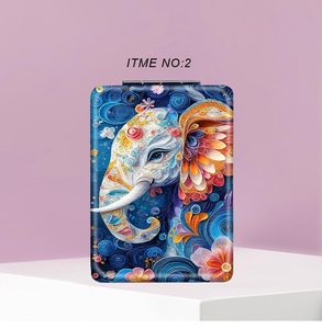 <span class=keywords><strong>Miroir</strong></span> compact bohème vintage à motif floral éléphant, <span class=keywords><strong>miroir</strong></span> de maquillage pliable double face HD en acier inoxydable pour voyage, vente en gros - Product Image 6