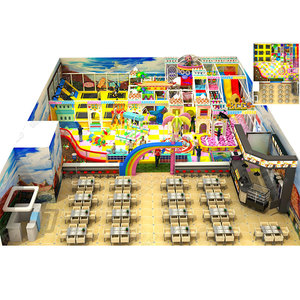 Aire de jeux intérieure pour enfants avec piscine à balles en forme de bateau pirate en bois, trampoline pour enfants, 25*40m 1000m² 10764 pieds carrés 82*130 pieds - Product Image 6