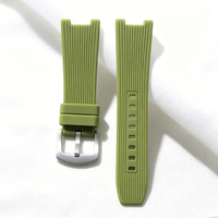 Bracelet de montre en caoutchouc cranté pour Patek-Philippe Nautilus pour homme, accessoires de bracelet de montre, bracelet de montre en silicone étanche 25 mm