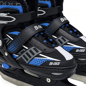Patins à glace réglables pour adultes, hommes et femmes, bottes de patinage pour débutants, chaussures de patinage sur glace, hydrofuges, résistantes au froid, taille 30-44 - Product Image 4