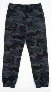 <span class=keywords><strong>Pantaloni</strong></span> Cargo Jogger OEM ODM in Twill Camouflage Grigio Scuro da Ragazzo, Casual Streetwear <span class=keywords><strong>con</strong></span> Polsini e Coulisse Elastica 100% Cotone - Product Image 6