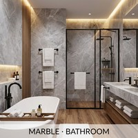 Panneaux muraux SPC écologiques de haute qualité, blanc mat marbré, pour revêtement mural de cuisine et salle de bain