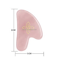 Outil Gua Sha en améthyste naturelle pour le visage et le cou, réduit les gonflements, améliore l'éclat de la peau, logo personnalisé disponible