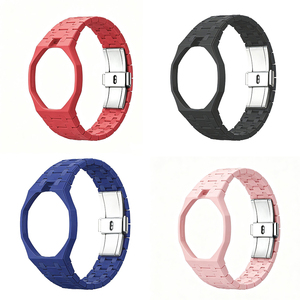 Correa <span class=keywords><strong>de</strong></span> <span class=keywords><strong>Reloj</strong></span> con Bisel Octagonal <span class=keywords><strong>de</strong></span> 22 mm, 8 Opciones <span class=keywords><strong>de</strong></span> Material Ecológico Seguro para la Piel, Convierte Relojes <span class=keywords><strong>de</strong></span> Bolsillo Royal Pop en Relojes <span class=keywords><strong>de</strong></span> Pulsera - Product Image 1