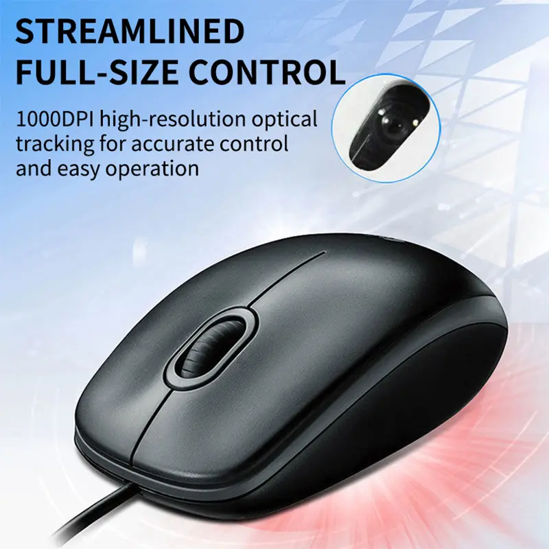 2023 Top Original Logitech M91P Wired Mouse Business Office Home computer Notebook Plug and Play USB Wired Mouse