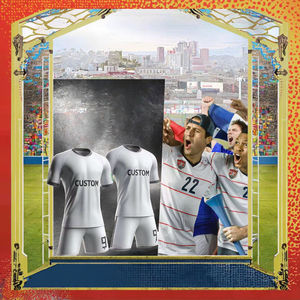 Conjunto de Camiseta de Fútbol Modelo 9201 de Ningyue, Venta al Por Mayor del Fabricante, Impresión por Transferencia de Calor, 100% Poliéster, Manga Corta, Unisex, Adulto, Alta Calidad - Product Image 3