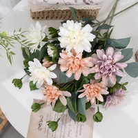 Dahlia Jepang Buatan Grosir, Dahlia Mini Sentuhan Realistis untuk Buket Pernikahan, Dekorasi Rumah DIY Vas Oriental Zen