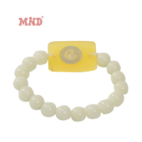 Bracelets RFID NFC Lumineux dans le Noir, Puce RFID en Acrylique, Bracelet Fluorescent Perlé pour Événements