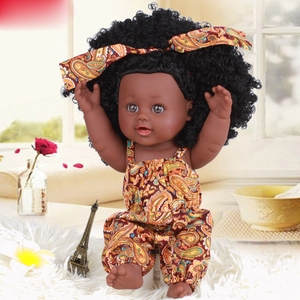 <span class=keywords><strong>Muñecas</strong></span> de vinilo de 30cm para niños, muñeca negra africana, venta al por mayor - Product Image 5