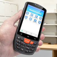 Smartphone PDA industriel Android 15 de 4 pouces, processeur 2,3 GHz, 4G LTE, NFC, stockage 64 Go, scanner de codes-barres 1D 2D QR pour la gestion d'entrepôt