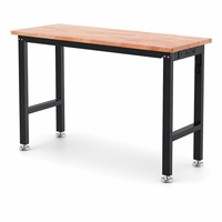 Banc de travail robuste en acier Guanpin avec plateau en bois massif, capacité de charge de 200 kg, style classique, personnalisable