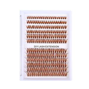 Nouveau style 40P <span class=keywords><strong>Faux</strong></span> cils en vison synthétique brun clair 12 rangées 240 cils Doux Naturel Épais Courbés Confortables Ne pressent pas - Product Image 2