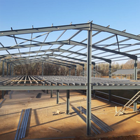 Atelier moderne certifié EN1090 à structure en acier lourd, cadre en poutre H entièrement soudé, rail de grue, piste de guidage, entrepôt de transformation industrielle