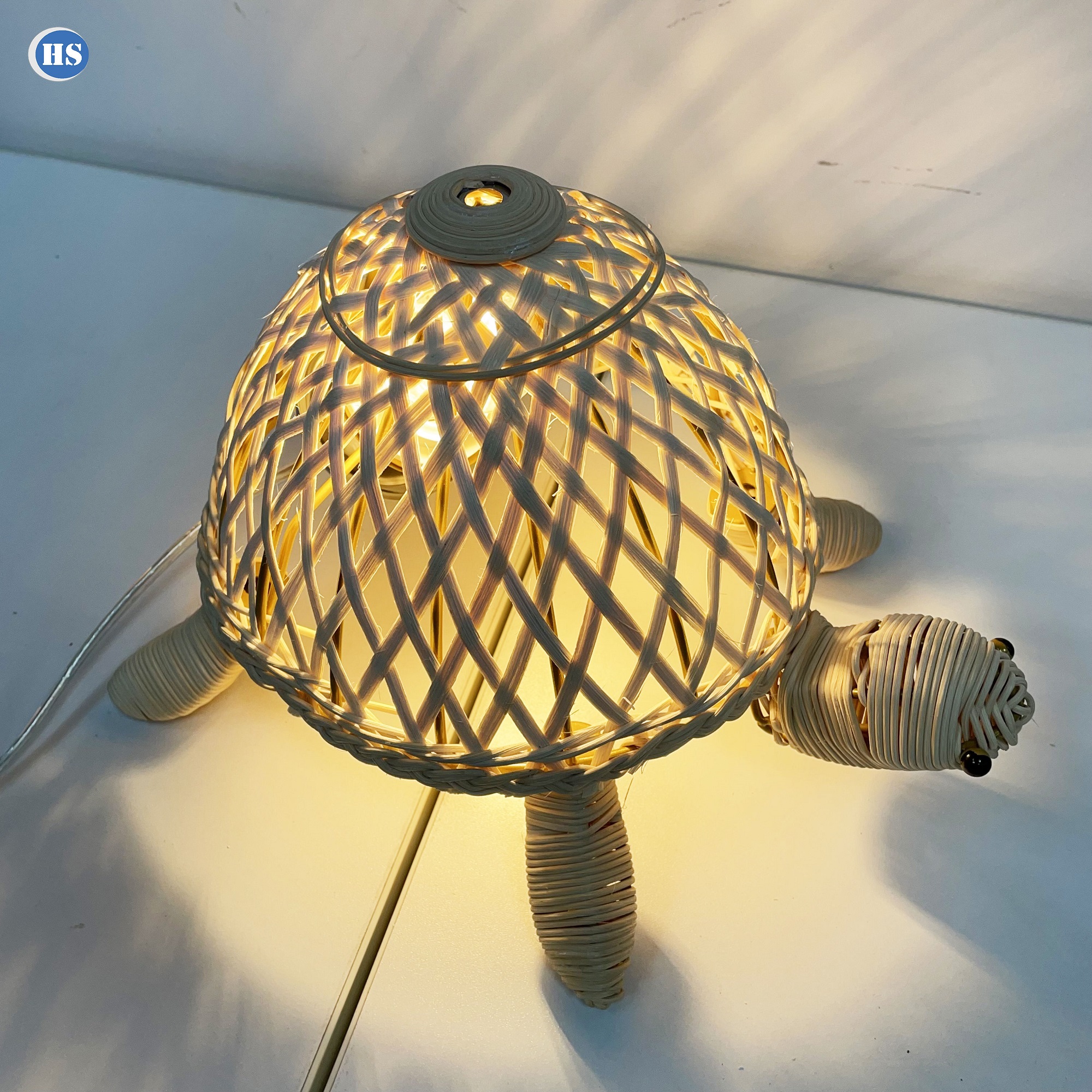 Натуральный ротанговый Бамбуковый стол ручной работы, абажур для детской комнаты, домашний декор