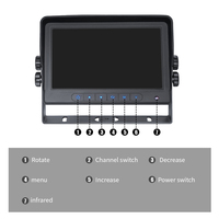 Sistema de cámara de visión trasera HD para coche, pantalla IPS de 7 pulgadas, marcha atrás, autobús escolar, camión, resistente