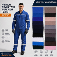 Nouveau tissu sergé et drill en poly 60 % coton 40 % polyester élasthanne pour pantalons, collection 2026, lot en stock
