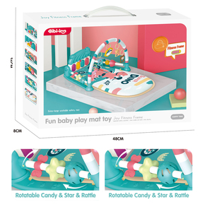 Cadre <span class=keywords><strong>de</strong></span> Fitness, tapis <span class=keywords><strong>de</strong></span> jeu pour bébé, jouets pour tout-petits, activité pour bébé, ensemble <span class=keywords><strong>de</strong></span> jouets sensoriels avec <span class=keywords><strong>musique</strong></span> et lumière - Product Image 6