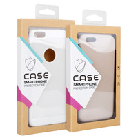 Caja de papel de embalaje de producto de caja de teléfono móvil exterior electrónica plegable de diseño personalizado plegable